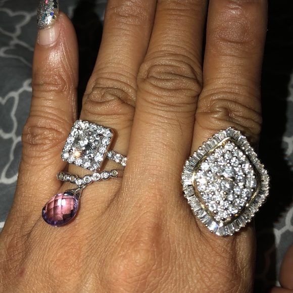 Custom diamond ring , band diamond cocktail ring - Picture 2 of 4